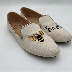 Bee Embroidered Loafers